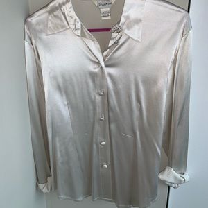 Vintage silk metallic top